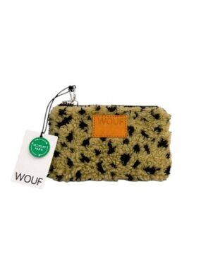 WOUF Olivia Small Pouch Coin Purse Wallet NWT Recycled Leopard Spain